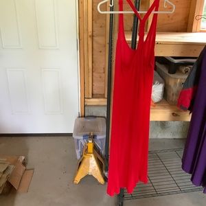 Red evening dress